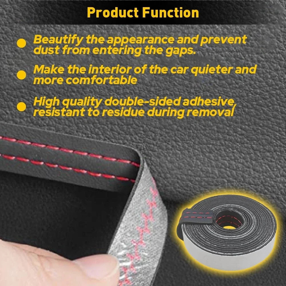2M PU Leather Dashboard Trim Sticker for