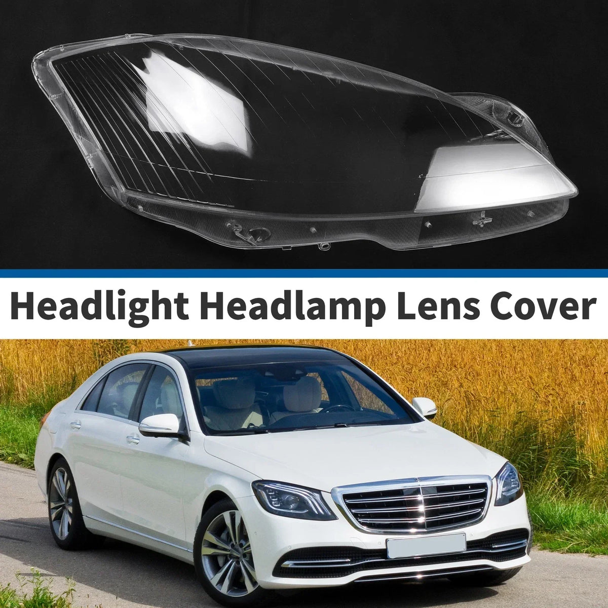 Headlight Lens Cover Front Right for Mercedes-Benz S-Class 2006-2009
