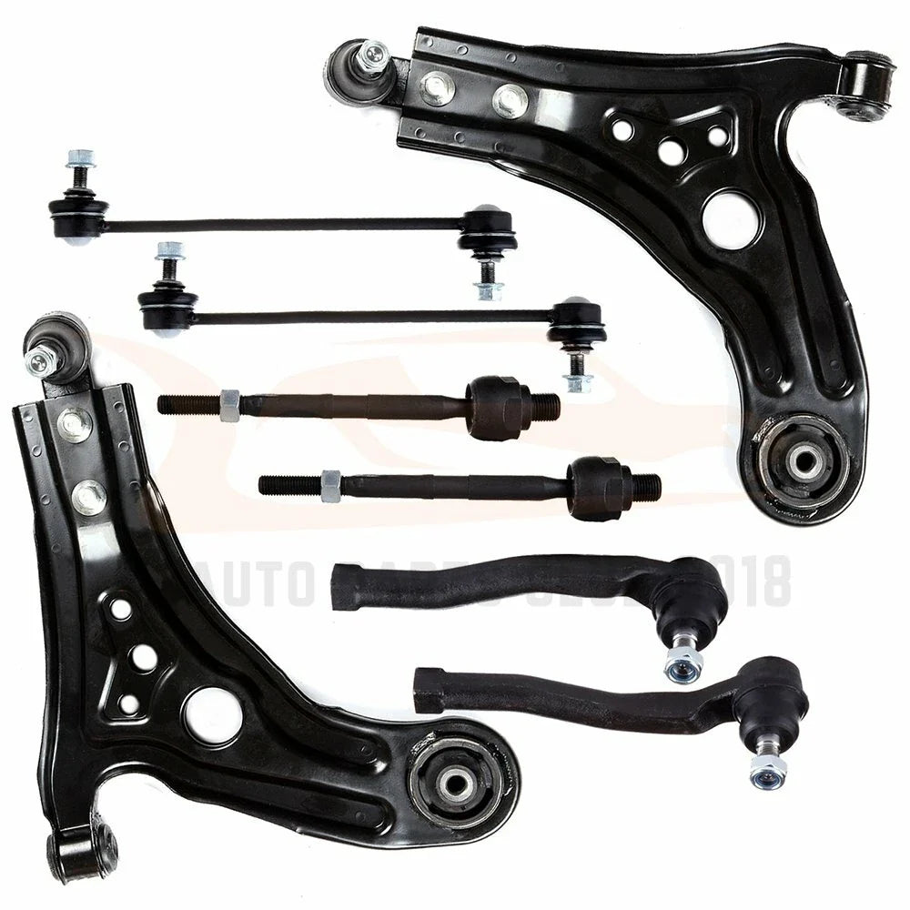 Set of 8 Front Lower Control Arms & Tie Rods for Chevrolet Aveo (2004–2011)