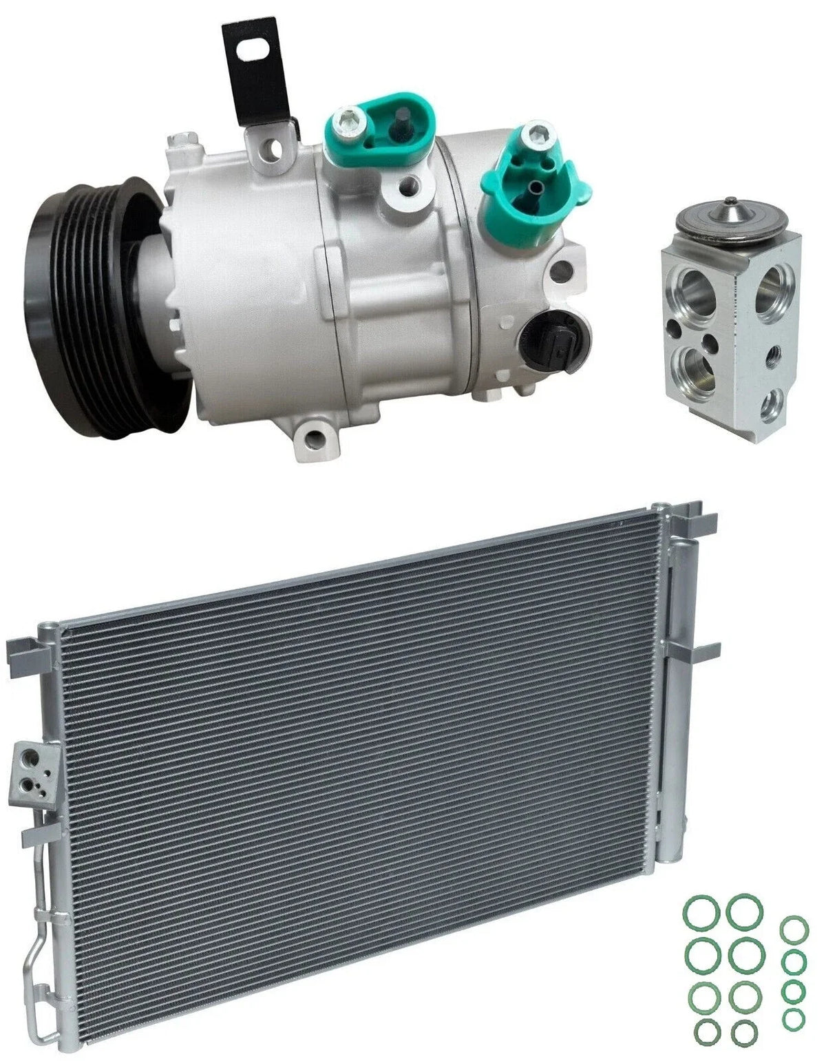 AC Compressor Kit With Condenser Fits Hyundai Tucson 2.0L (2017–2018)