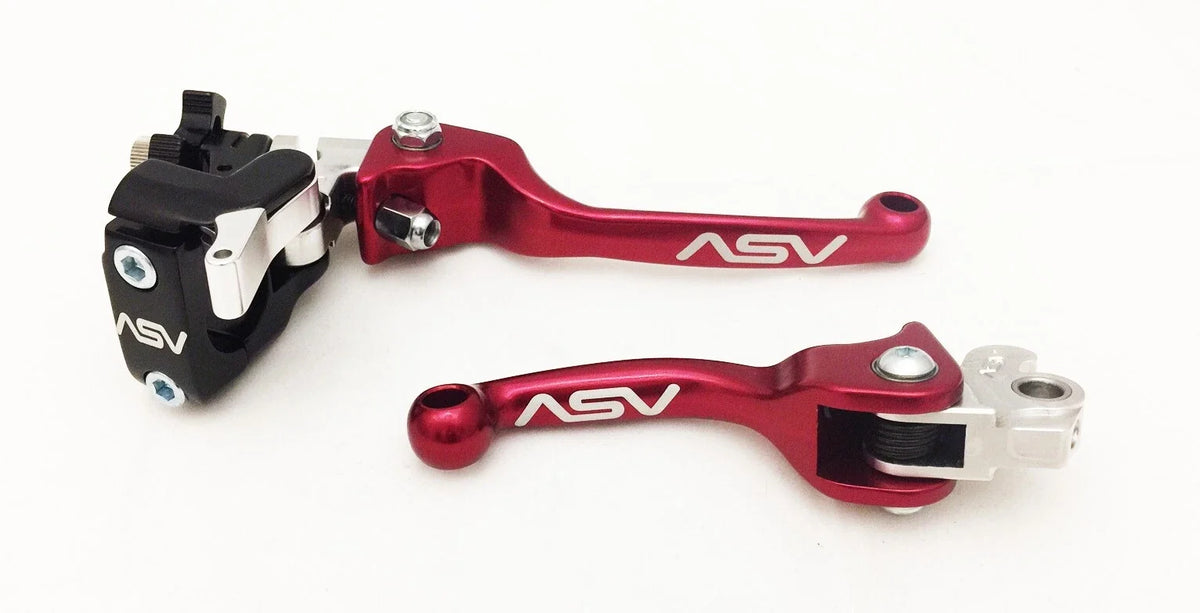 ASV F3 Front Brake Clutch Perch Levers Set of 2 Red for Honda CRF 450R 450X XR400R