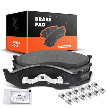 Set of 4 Front Ceramic Brake Pads for Jeep Grand Cherokee Wrangler (1993–1998)