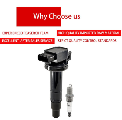 Iridium Spark Plug & Ignition Coil Kit (4X) for Toyota Echo 2000-2019