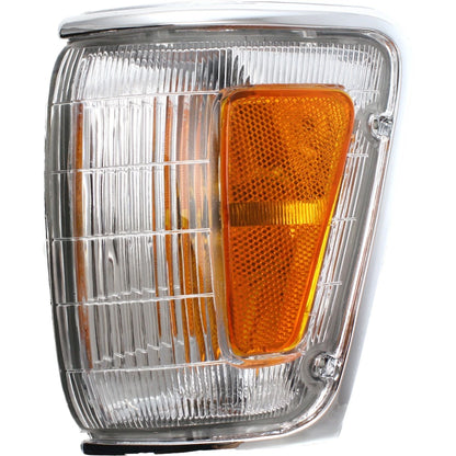 Corner Light for Toyota Pickup (1989–1991) Chrome Trim Driver Incandescent Bulb