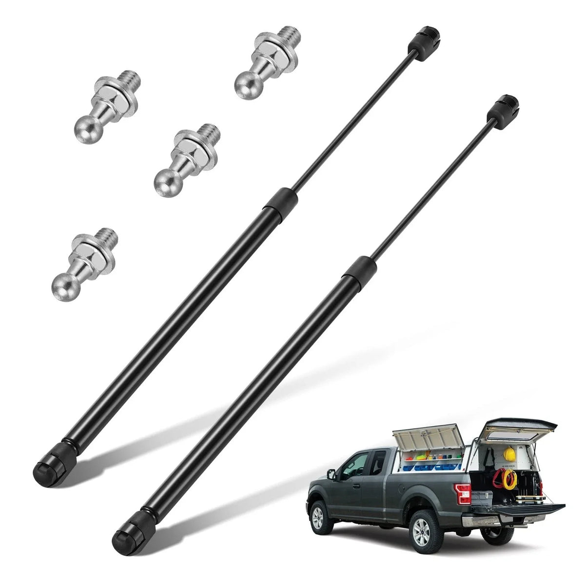 Tonneau Cover Lift Supports Gas Struts for Truck Topper (100Lbs) - 2 Pack