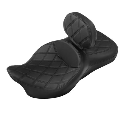 Rider Backrest with Driver Passenger Seat for Harley Touring 2009-2023