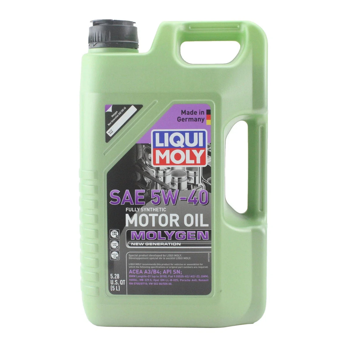 5L Liqui Moly Molygen 5W40 Oil Change Kit for Audi Beetle (1998–2010)