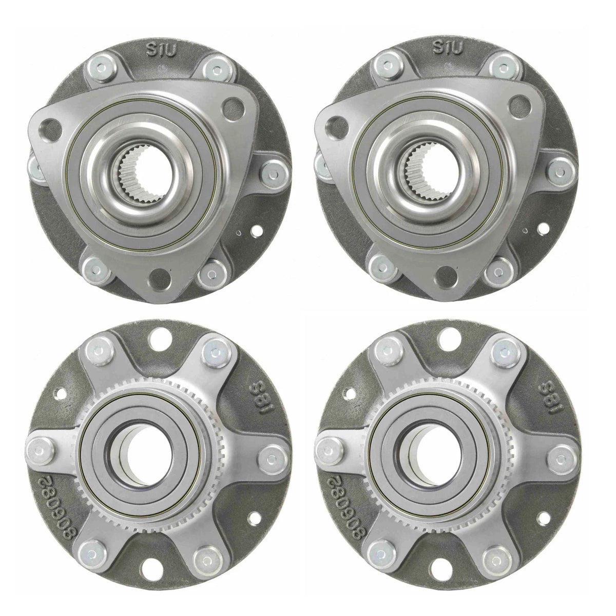 Moog Front & Rear Wheel Bearing and Hub Assemblies Kit for Hyundai Kia Sedona (2006–2014)