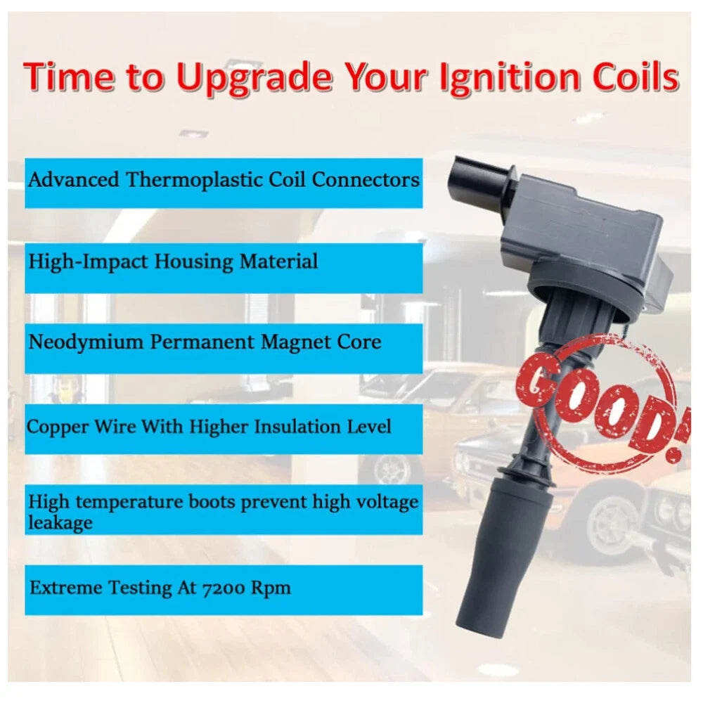 Ignition Coil Set and Iridium Spark Plugs for Buick Regal GMC 2.0 (2014-2017)
