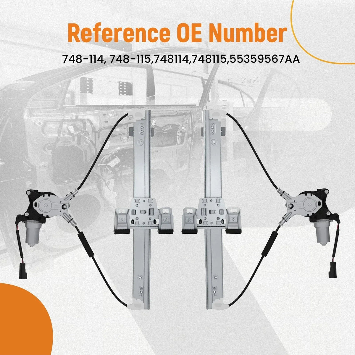 Electric Window Regulator Assembly Set for Dodge Dakota (2005–2010) L&R