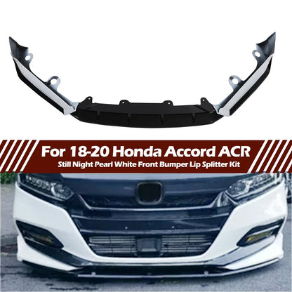 Front Lip Kit Splitter - White Pearl Finish for Honda Accord (2018-2020)
