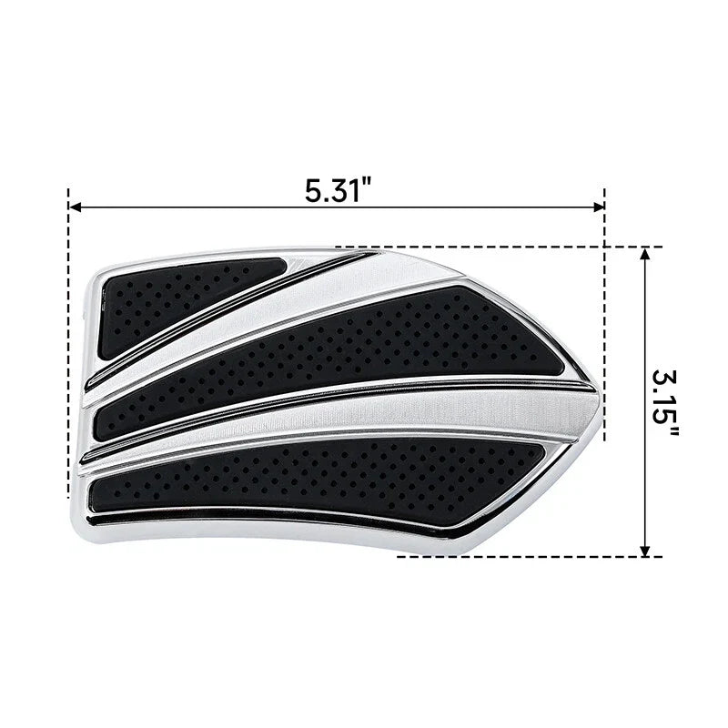 Chrome Large Brake Pedal Pad for Harley Softail Slim (2012–2017)