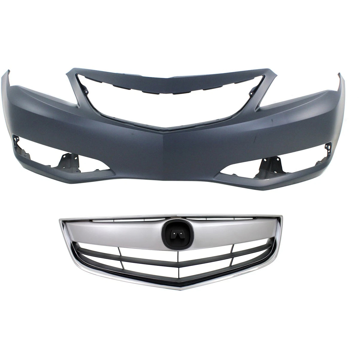 Grille for Acura ILX (2013–2015) Chrome Shell with Black Insert Kit