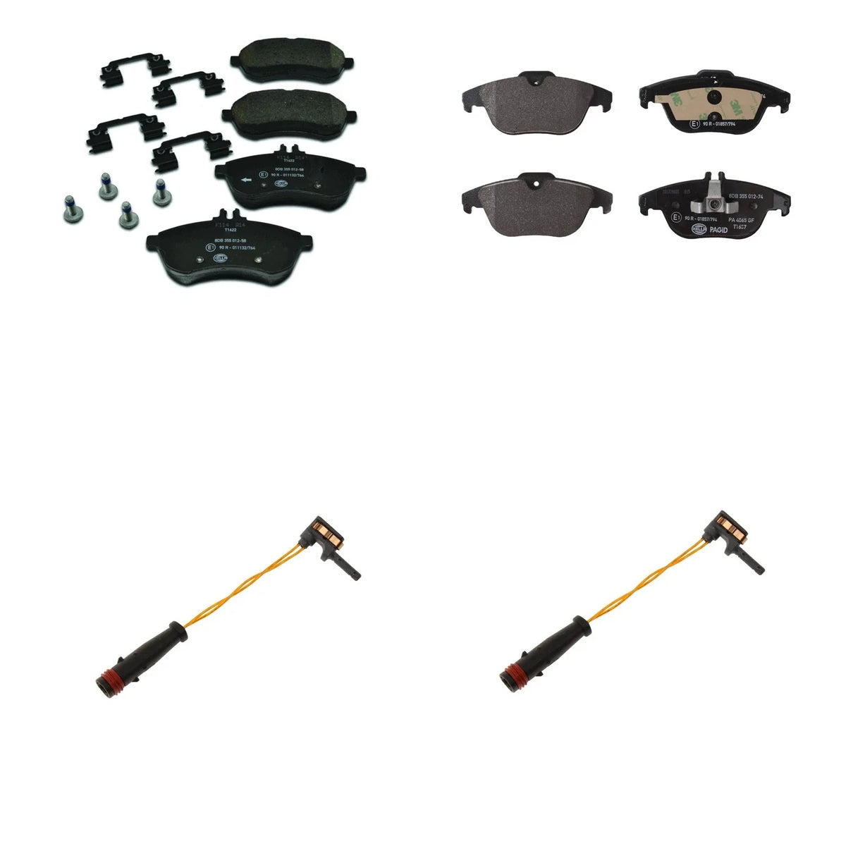 Disc Brake Pad & Sensors Kit for Benz W204 C300 C250 (2008–2015)
