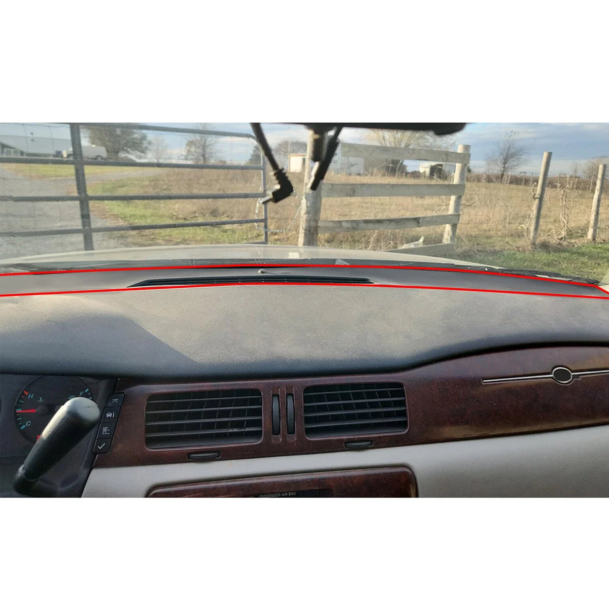 Upper Dash Panel Trim for Chevy Impala (2006–2016) Black w/ Sensor Hole
