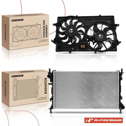 Radiator & Dual Cooling Fan Assembly Kit for Ford Focus (2000–2004)