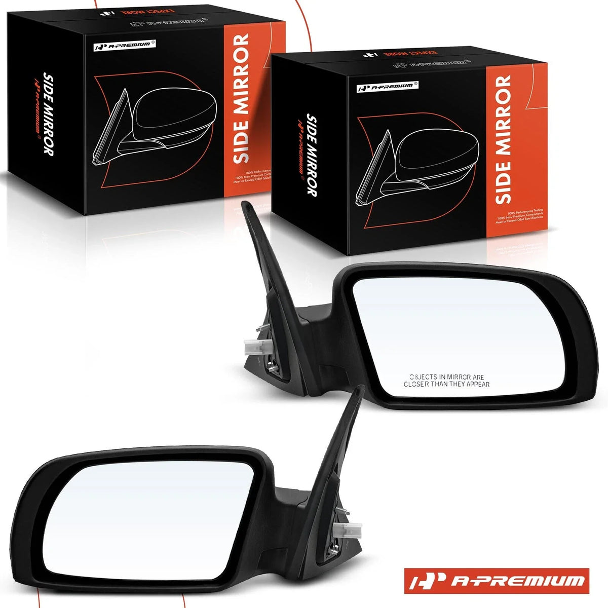Pair Power Manual Fold Signal Mirrors for Nissan Altima (2007–2012)