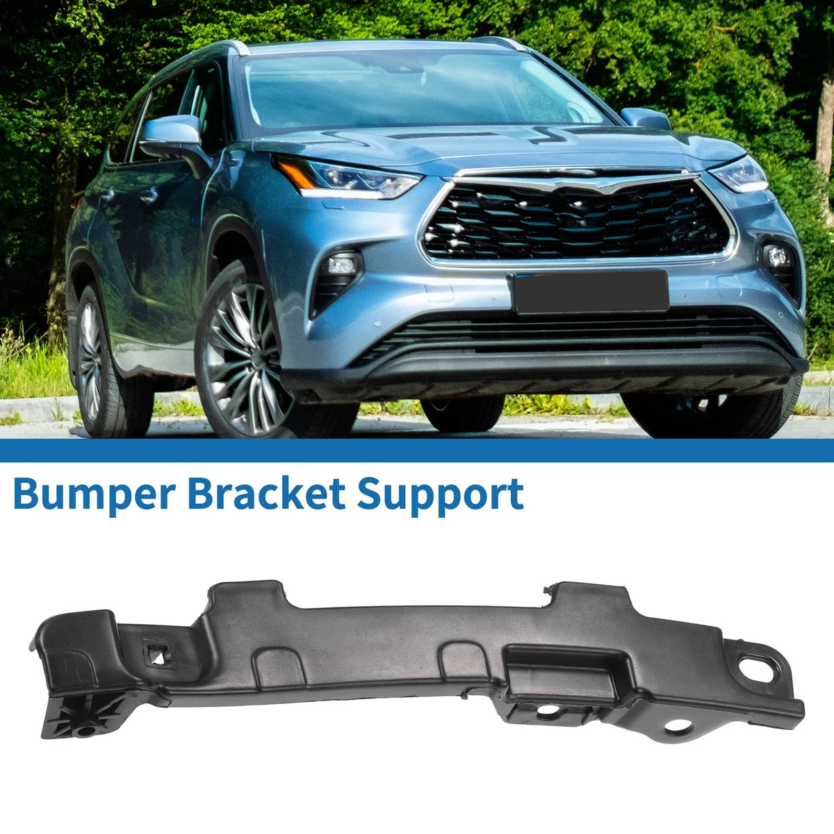 1pc Left Front Bumper Retainer Bracket No. 525360E030 for Toyota Highlander (2014–2019)
