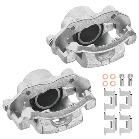 2Pcs Front Brake Calipers with Bracket for Nissan Pickup D21 (1986–1992)