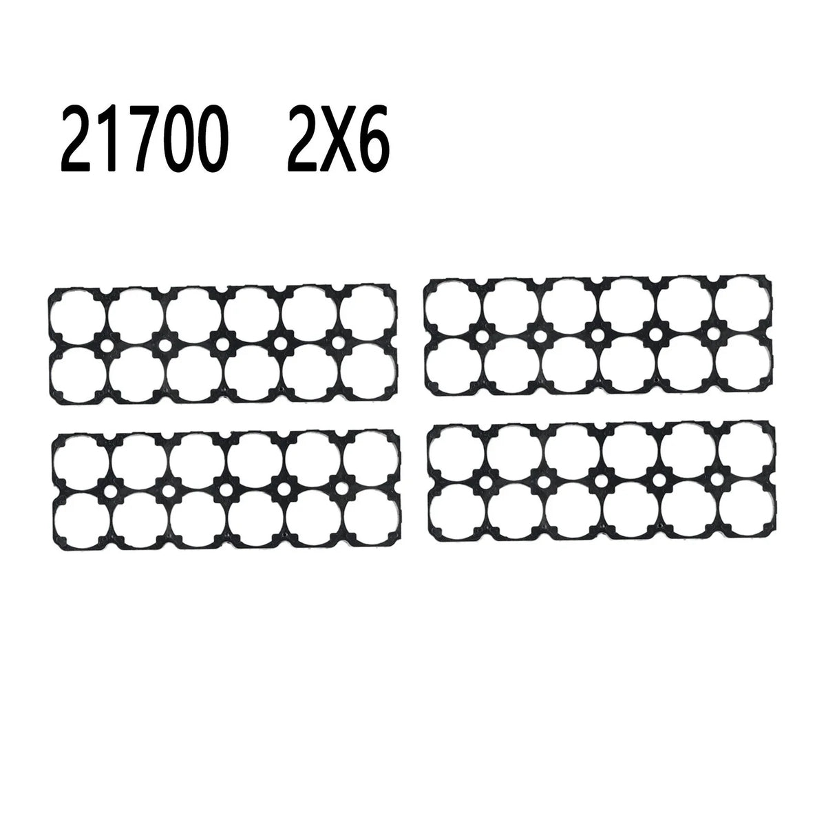 Set of 4 Battery Holders for 21700 (Plastic Frame)