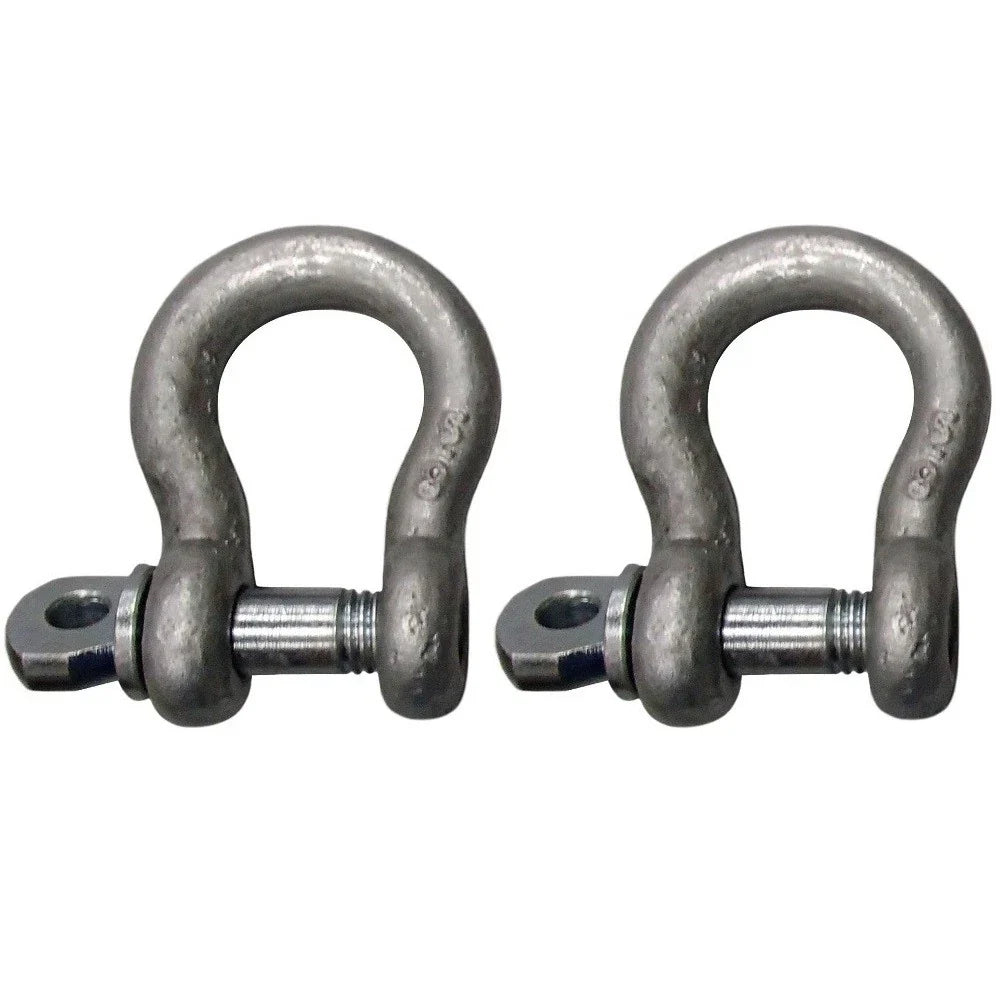 Set of 2 Shackle Screw Pin Clevis Anchor Bow Shackles for Rigging