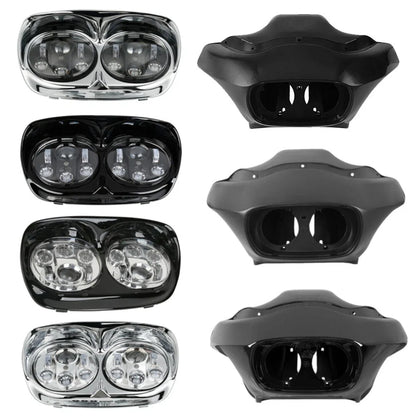 Inner Outer Fairings for 5.75" Dual Headlight Harley Road Glide FLTR 1998-2013