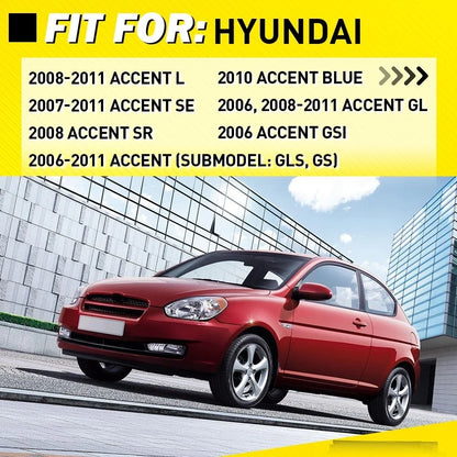 Interior Door Handle for Hyundai Accent (2007–2011) Front R+L Black