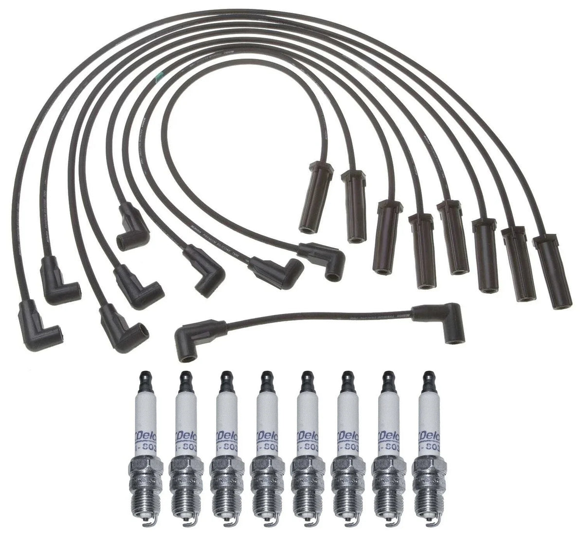 Pro Ignition Wire Set & 8 ACDelco Platinum Spark Plugs for C2500 G30 (1990–1995)