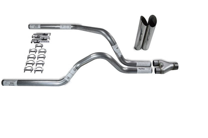 2.5" Y Pipe Dual Exhaust with Slash Tips for 1997-2005 Dodge Dakota