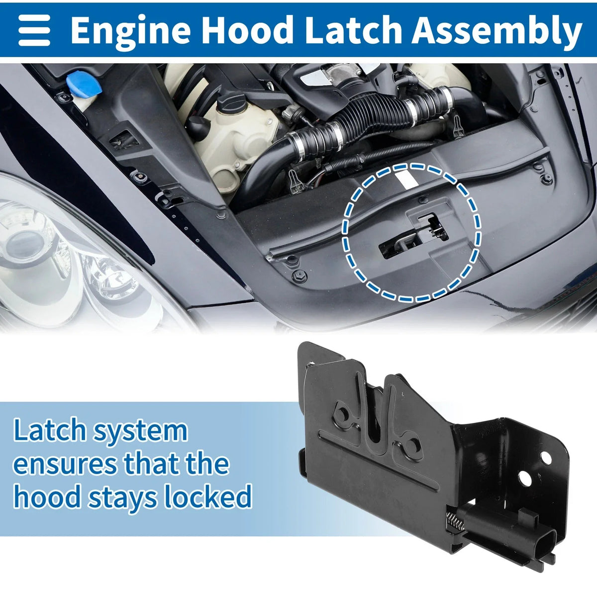 Hood Latch Assembly for Kia Sportage (2017–2022) No. 81130D9000 1 Pc