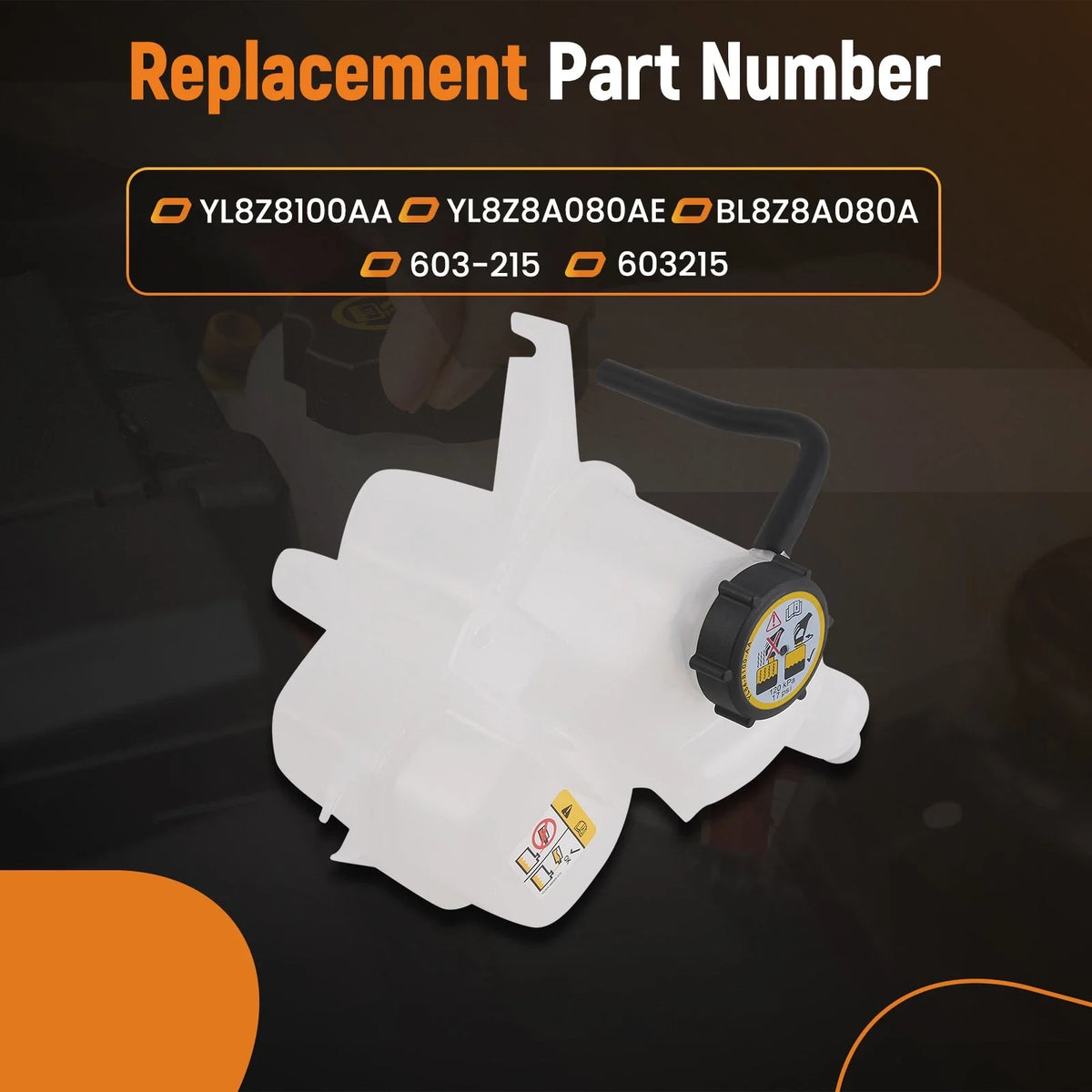 Overflow Tank for Engine Coolant w/ Cap - Ford Escape 2001-2012