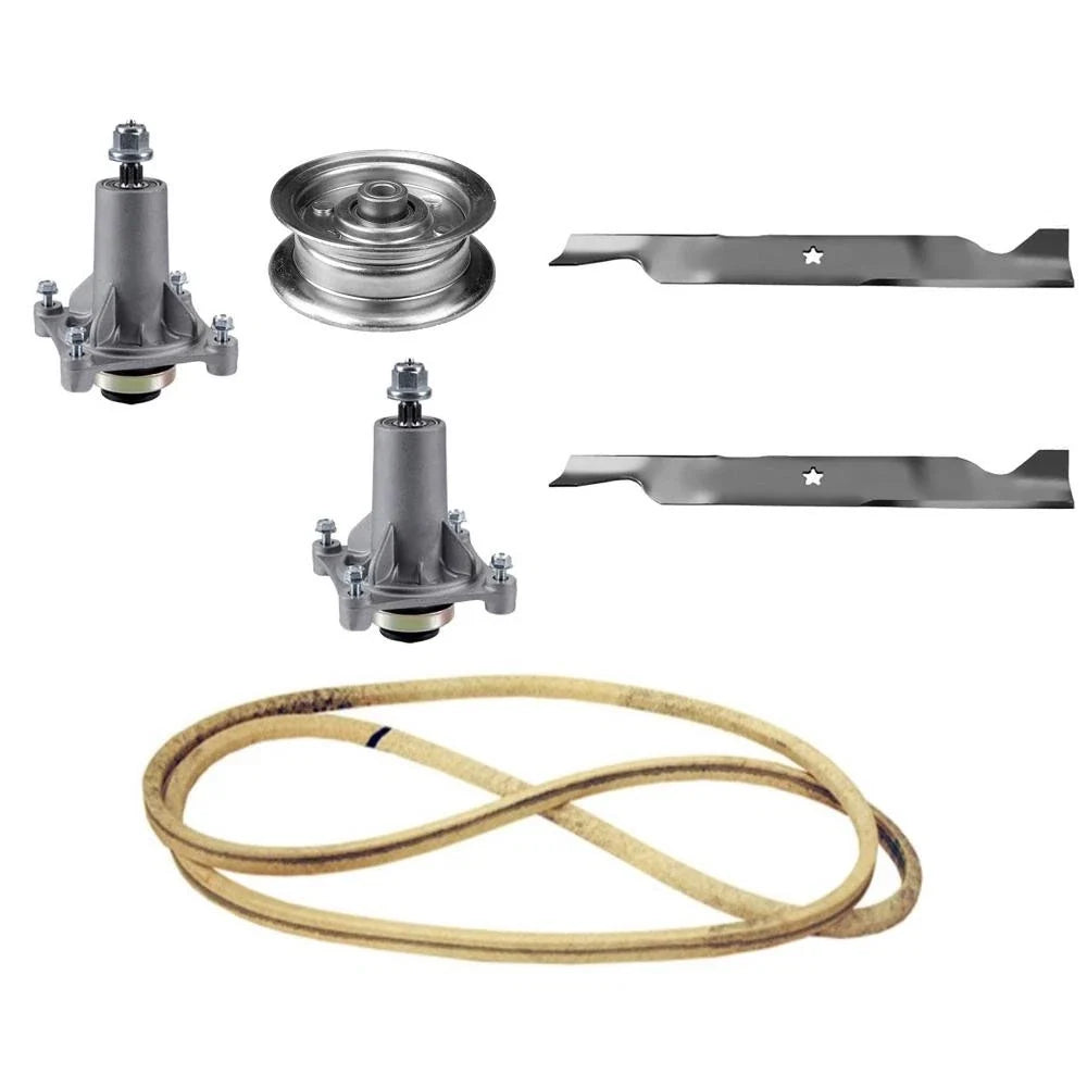 Deck Rebuild Kit for AYP Mowers (Blades, Spindles, Pulley, Belt)
