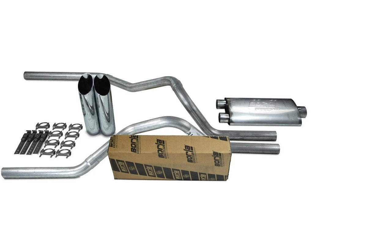 Dual Exhaust Kit for Dodge Ram 1500 (2004–2008) 2.5" Pro XS Slash Tip
