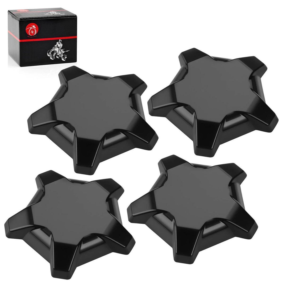 4 Rim Caps in Matte Black for Polaris RZR Pro R (2022-2024)