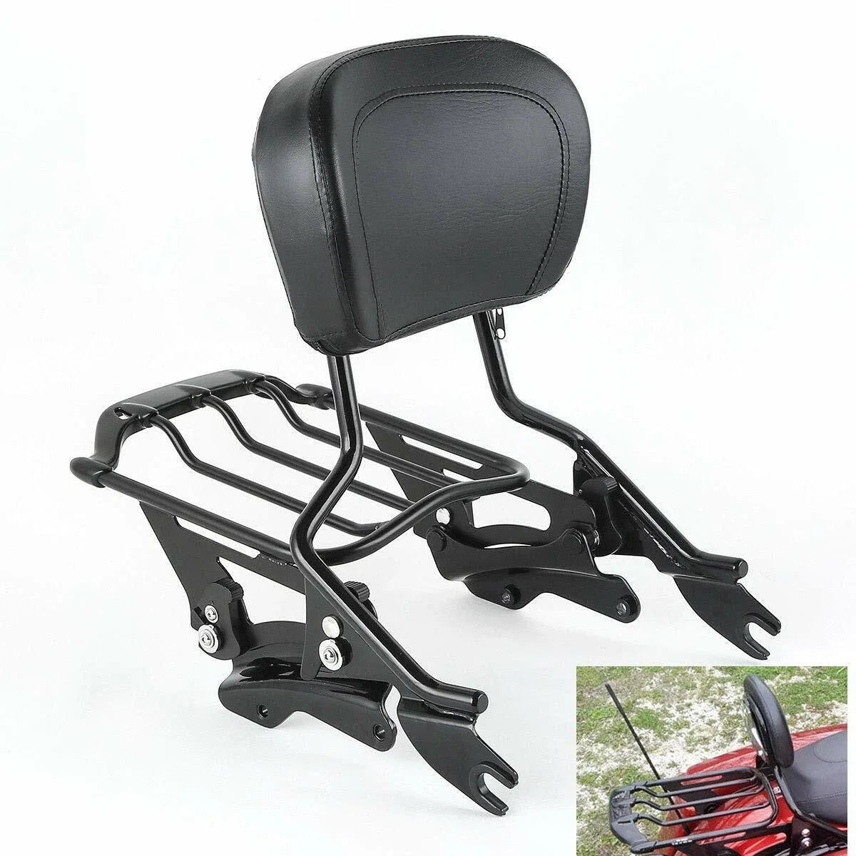 Sissy Bar Backrest Luggage Rack for Harley Touring (2014–2023)