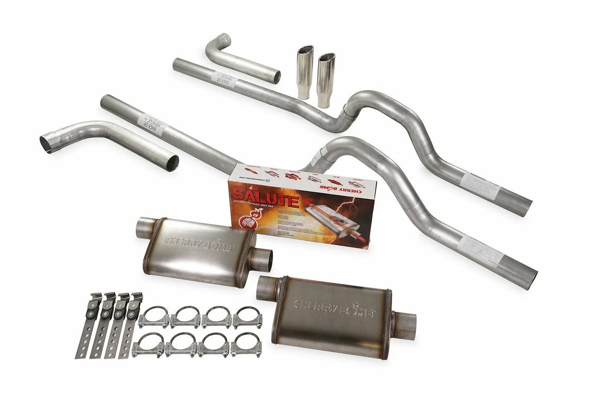 Dual Exhaust Kit for GM C/K20 1973–1980 - 2.5" Side Exit RC Tip