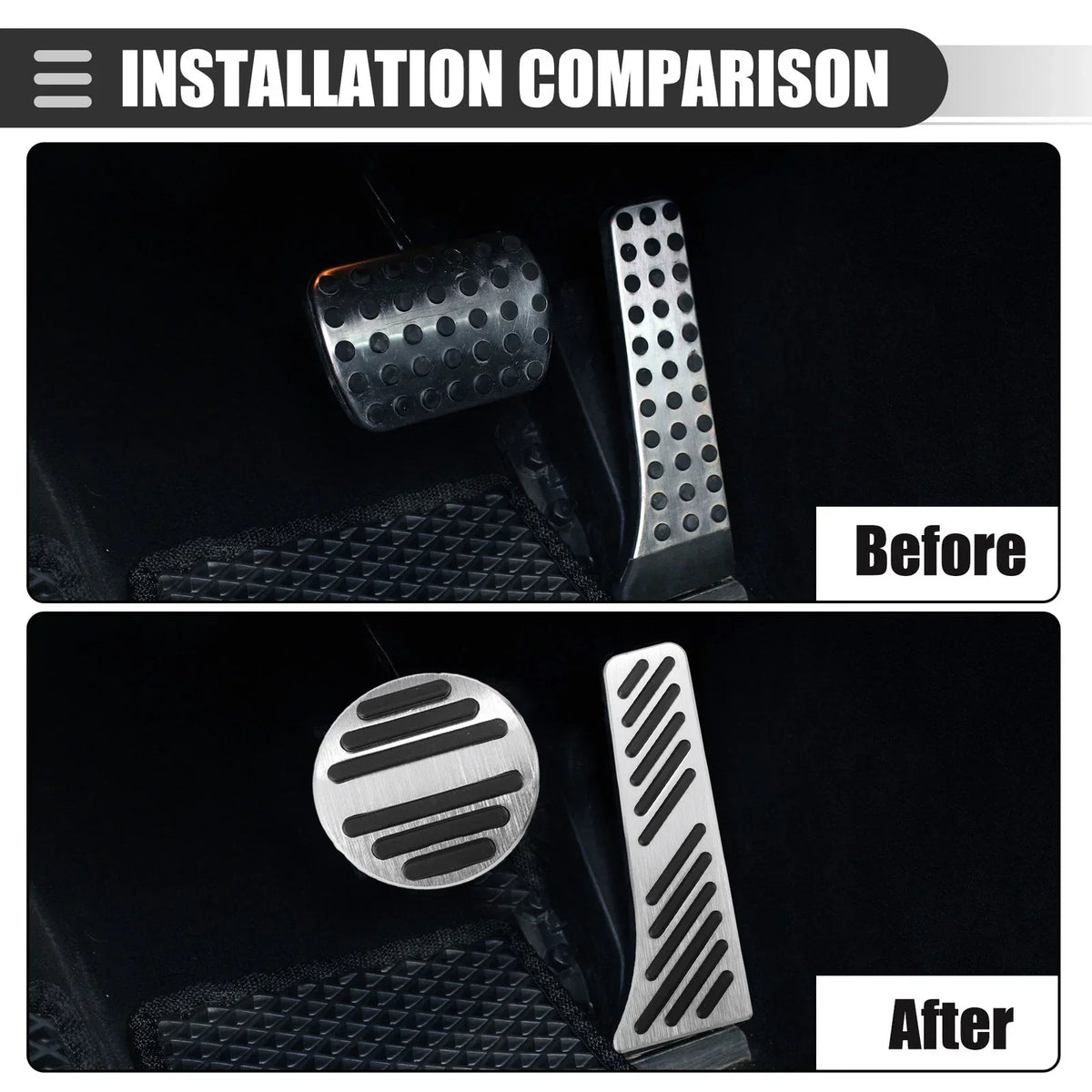 Brake and Accelerator Pedal Covers for 2009-2014 Smart Fortwo