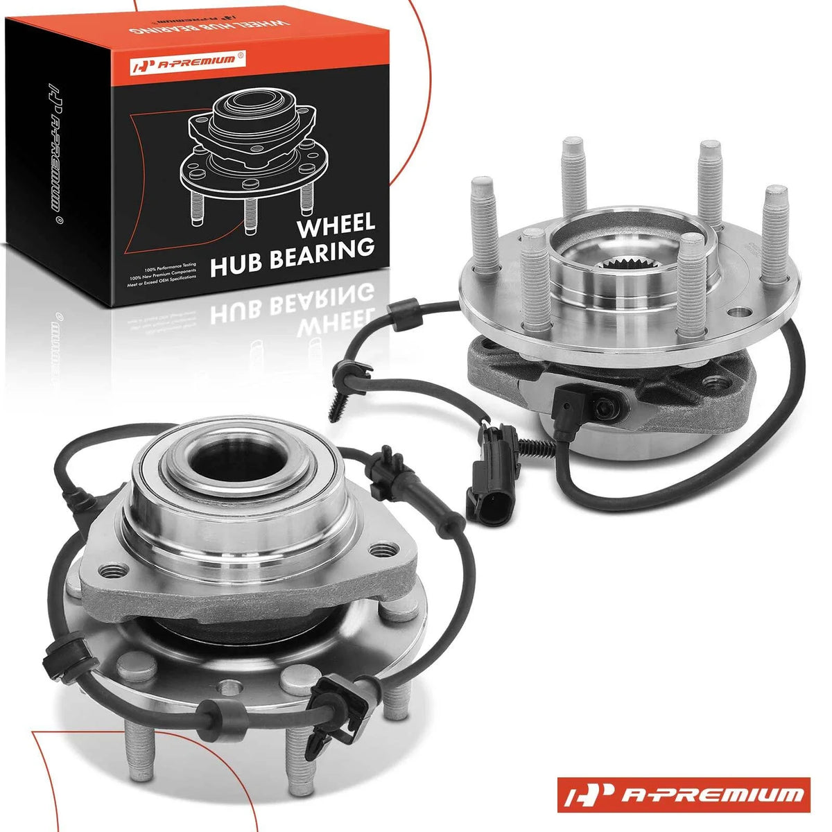 2X Front Wheel Hub & Bearing Assembly with ABS Sensor for GMC Envoy (2002–2009)