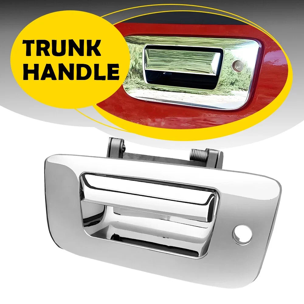 Tailgate Handle Assembly with Chrome Bezel for 2007-2013 GMC Sierra