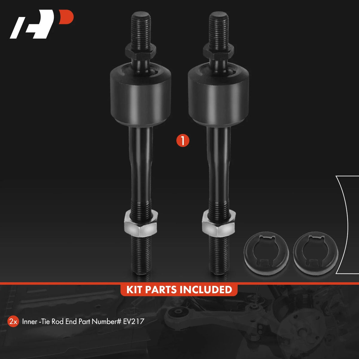 Inner Tie Rod Ends Pair for 1988-1991 Honda Civic CRX