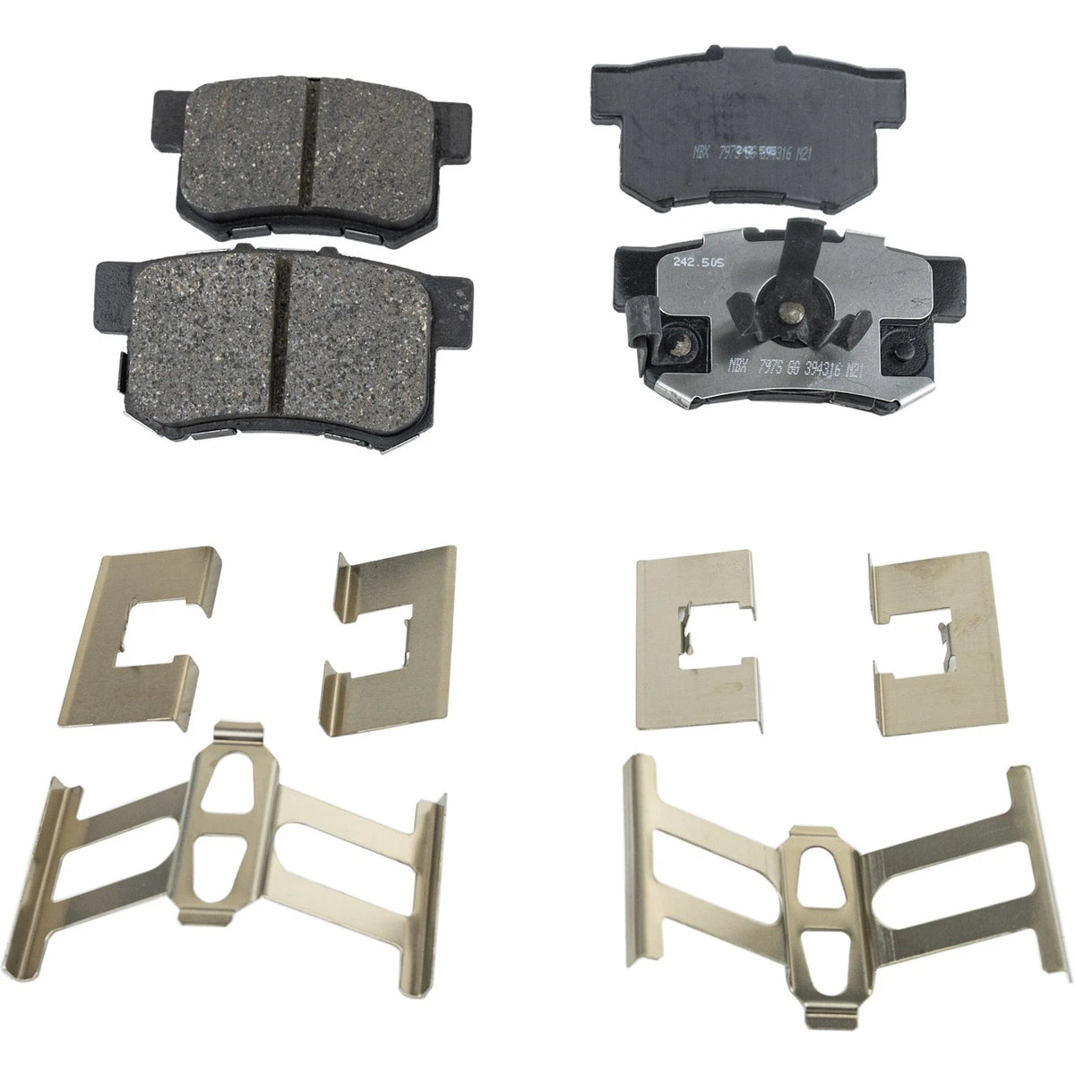Set of 4 Ceramic Brake Pads for Acura RDX (2013–2018)