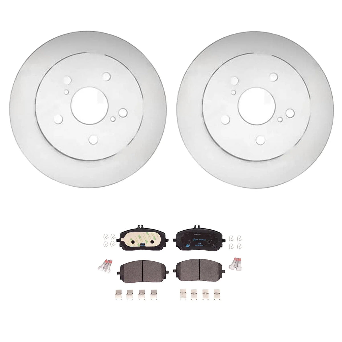 Hella Front Rotors & Low-Met Disc Brake Pad Kit for Mercedes X167 GLE350 (2019–2023)