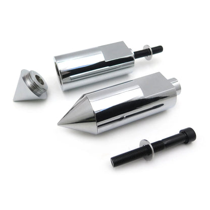 Chrome Spike Frame Sliders for Yamaha YZF R1 (2004–2006)