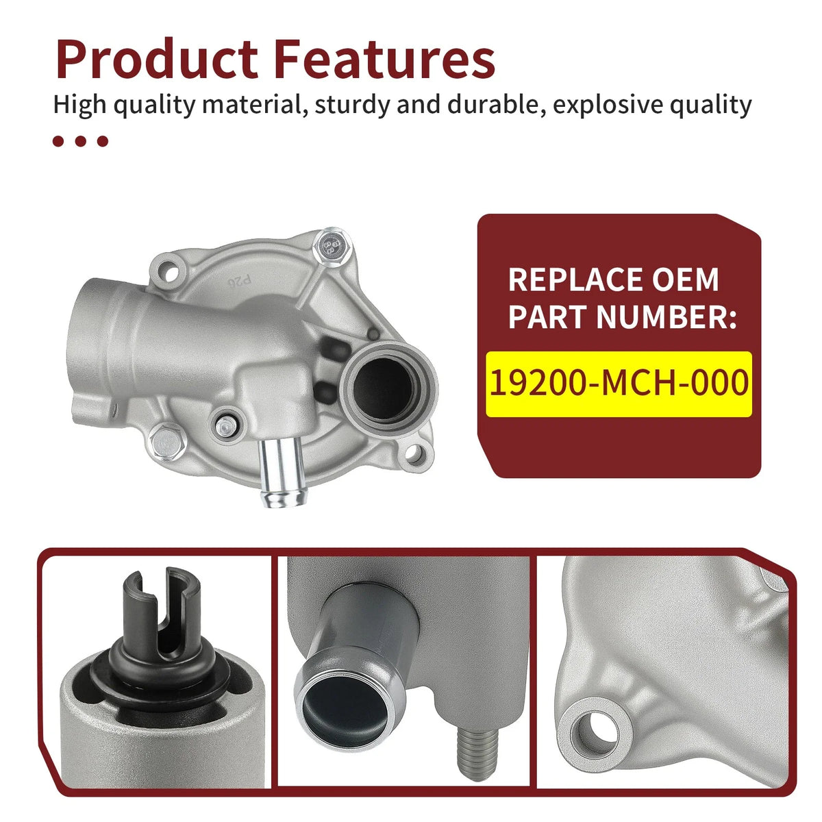 19200-MCH-000 Water Pump Assembly for Honda VTX1800 2002-2008