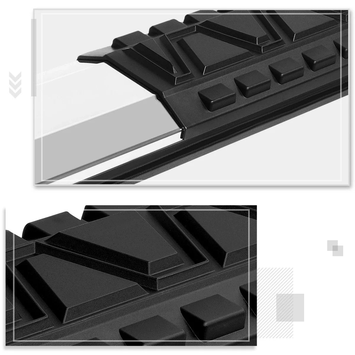 5" Side Step Nerf Bars in Aluminum for Dodge Ram Quad Cab 2002-2009