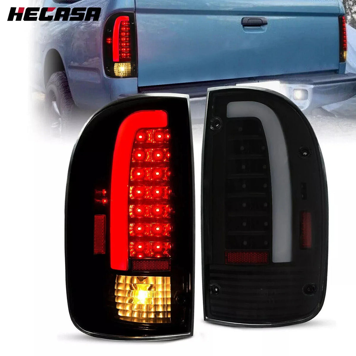 LED Smoke Replacement Tail Lights for Tacoma (1995-2000)