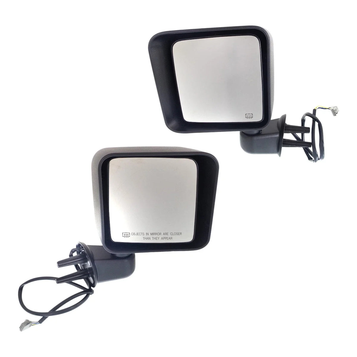 Power Mirror Set for 2014 Jeep Wrangler - Heated & Textured Black