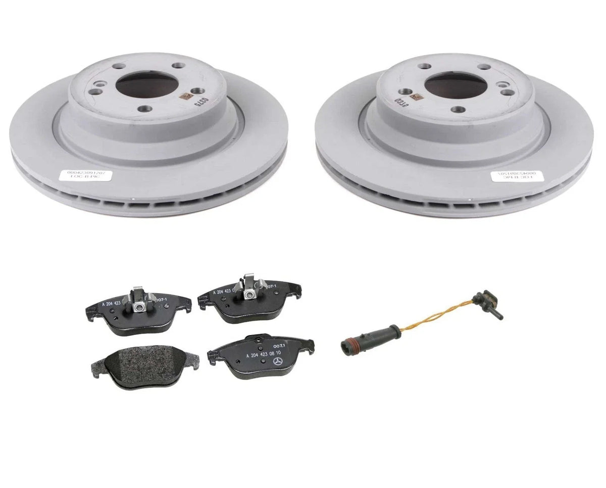 Rear Disc Brake Pad and Rotor Kit for Mercedes W204 GLK250 GLK350 (2009–2016)