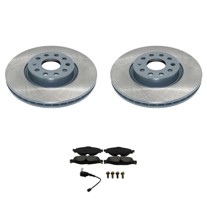 DuraGo Front Brake Rotors with Bosch Ceramic Pads for GTI, Passat