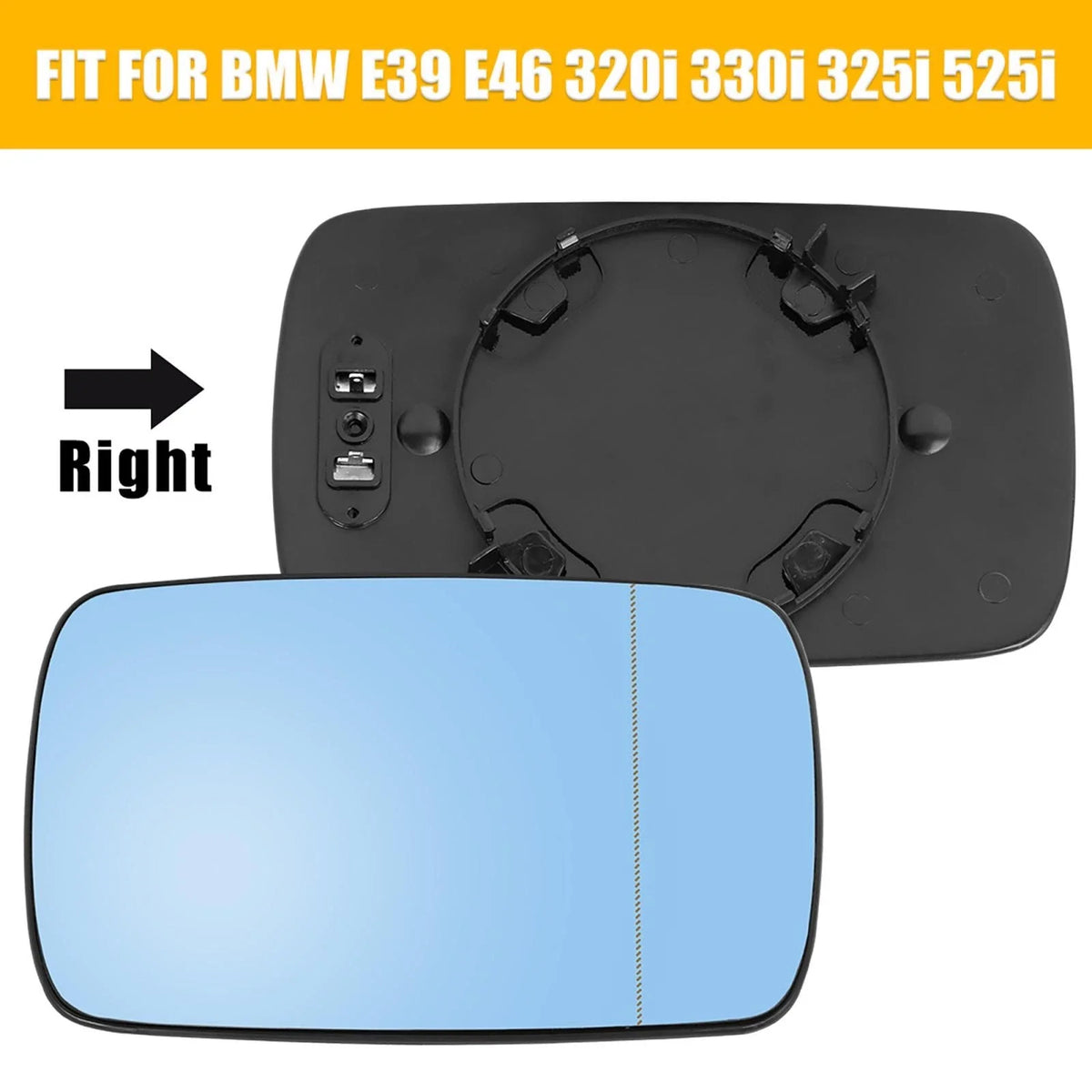 Heated Right Side Mirror with Backing Plate for BMW E39 E46 330i 325i 525i 328i